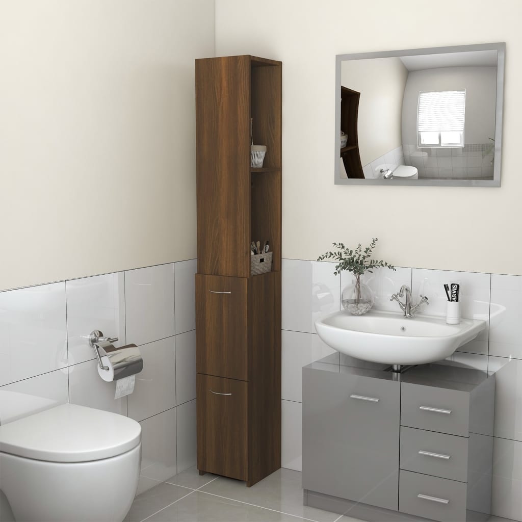 Dulap De Baie, , 25X26,5X170 Cm, Lemn Prelucrat