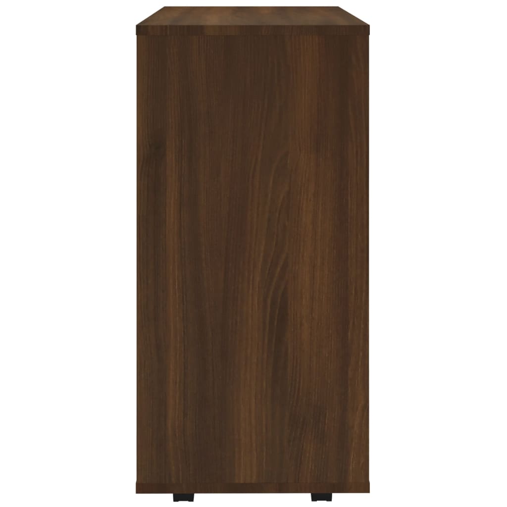 Dulap Cu Roți, Stejar Maro, 60X35X75 Cm, Lemn Prelucrat