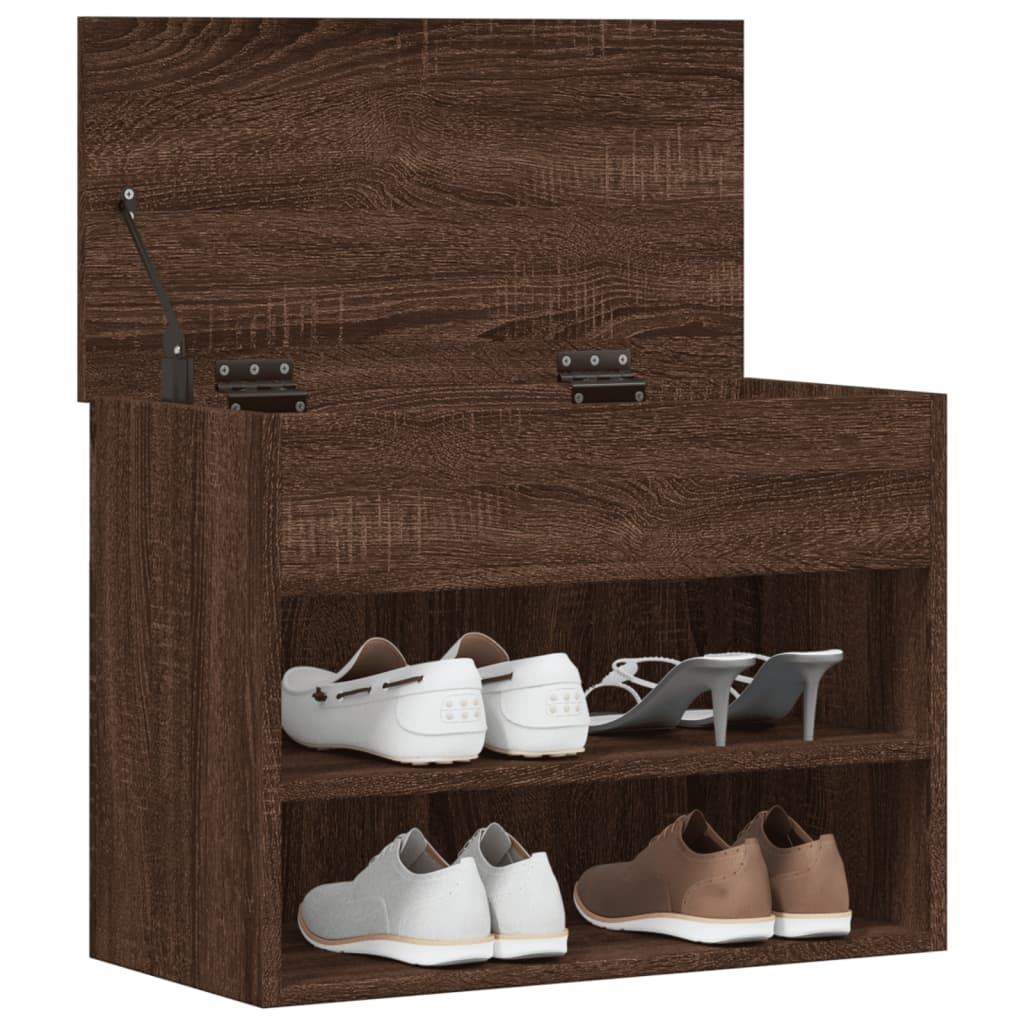 Bancă Pentru Pantofi Stejar Maro 60X30X45 Cm Lemn Prelucrat