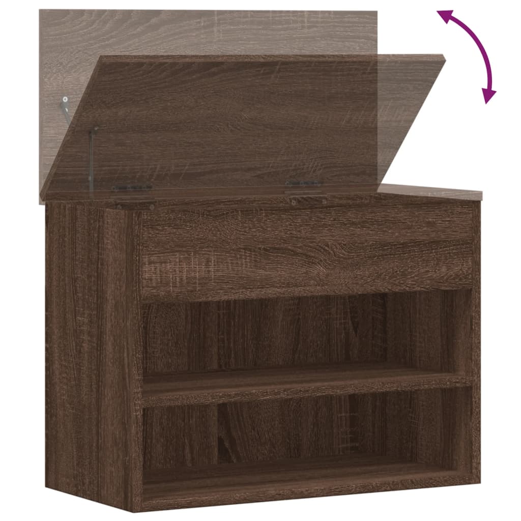Bancă Pentru Pantofi Stejar Maro 60X30X45 Cm Lemn Prelucrat