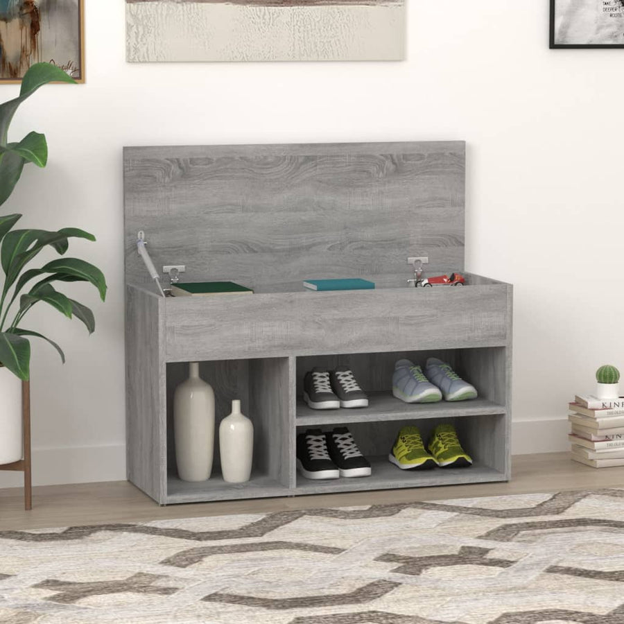 Bancă Pentru Pantofi Stejar Sonoma 80X30X45 Cm Lemn Prelucrat