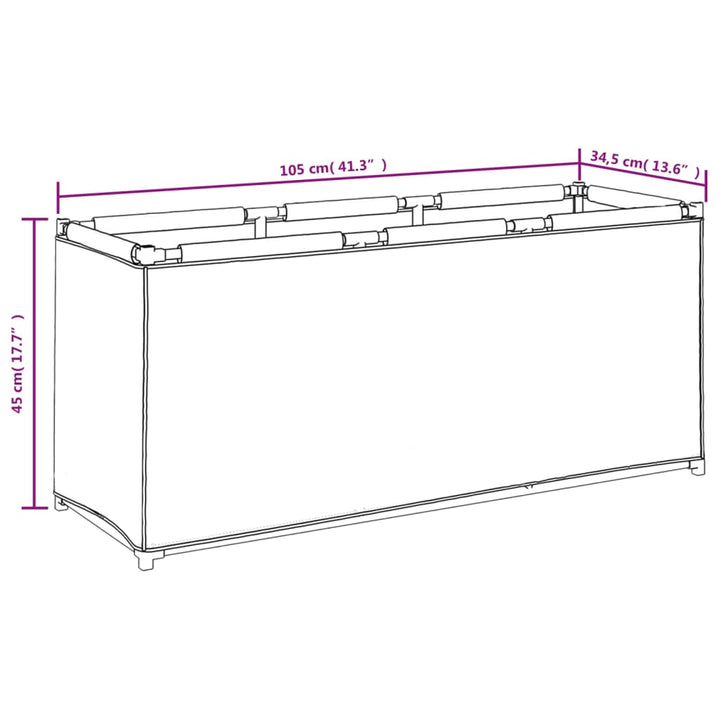 Cutie De Depozitare, , 105X34,5X45 Cm, Material Textil