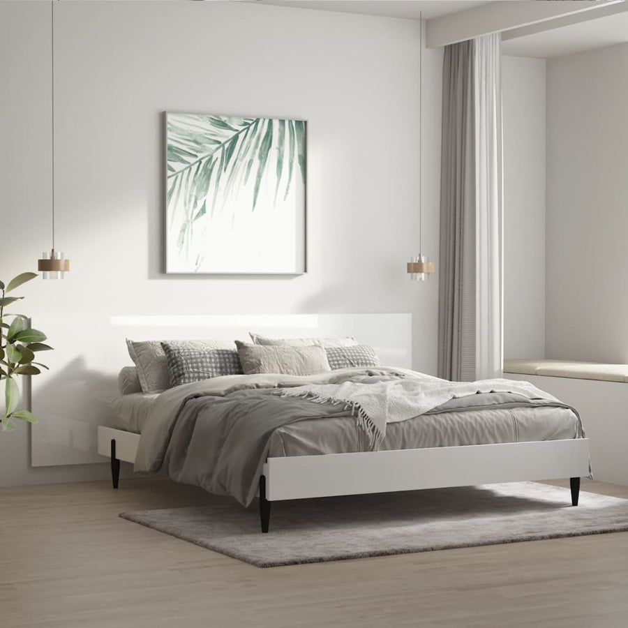Tăblie Pat/Perete,Alb Extralucios,240X1,5X80 Cm,Lemn Prelucrat