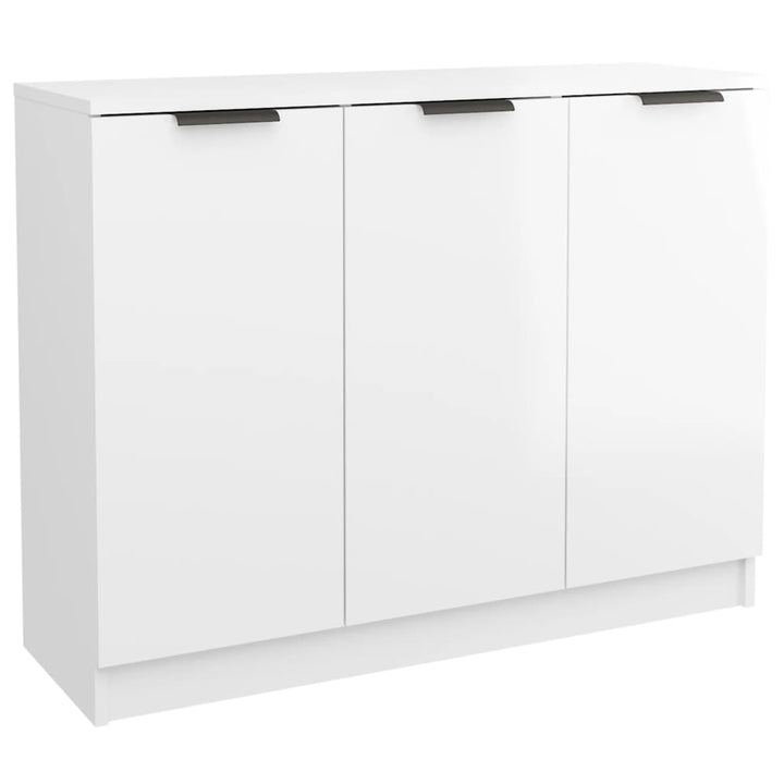 Servantă, Alb Extralucios, 90,5X30X70 Cm, Lemn Prelucrat