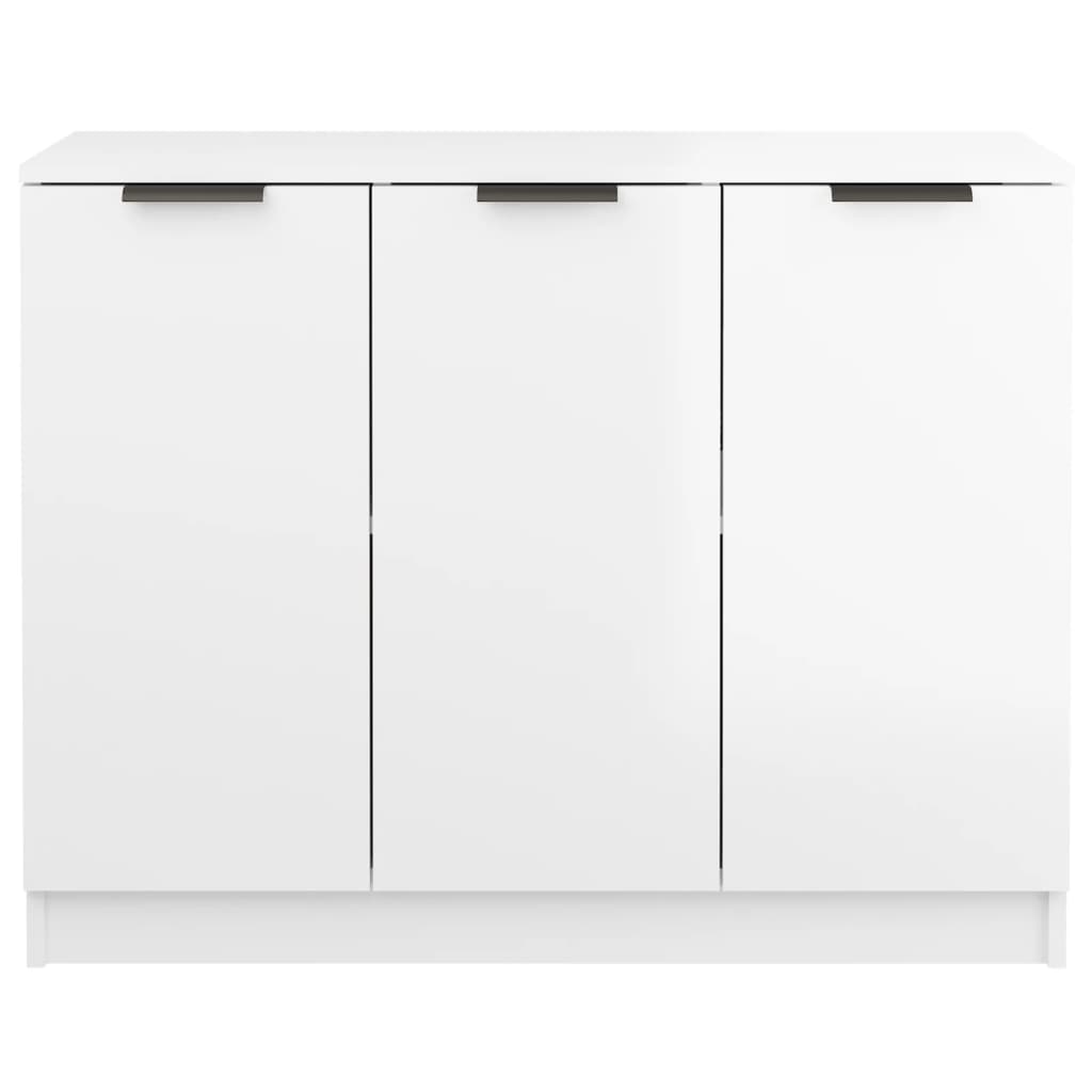 Servantă, Alb Extralucios, 90,5X30X70 Cm, Lemn Prelucrat