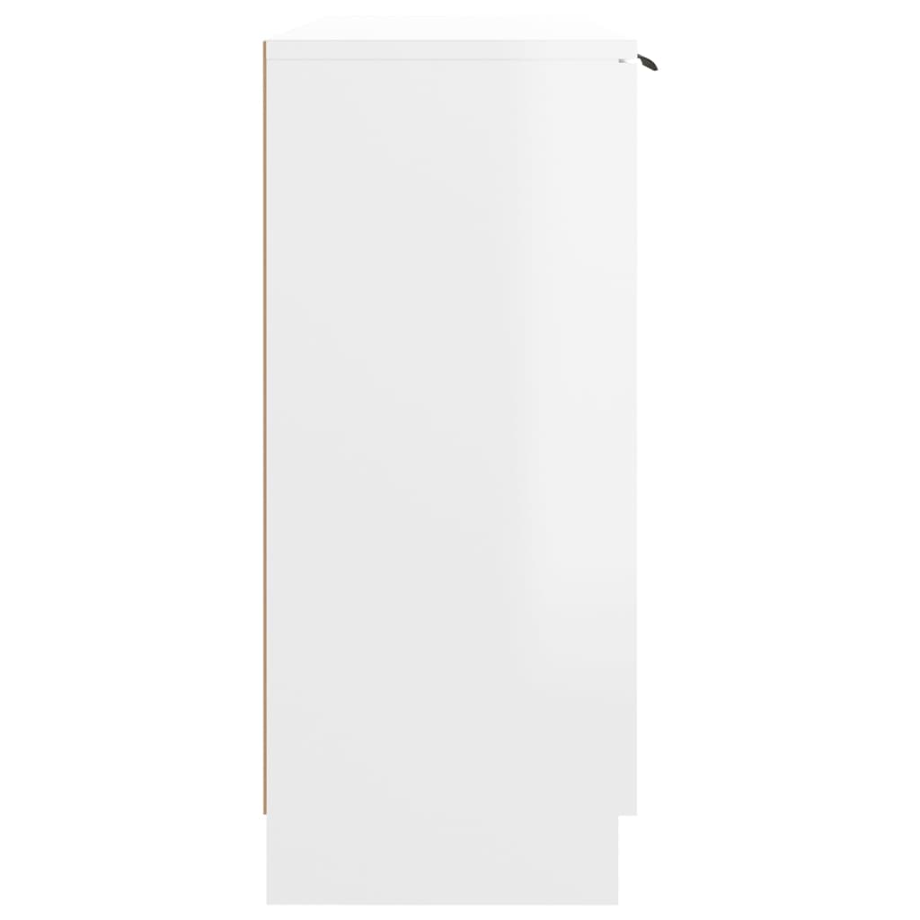 Servantă, Alb Extralucios, 90,5X30X70 Cm, Lemn Prelucrat