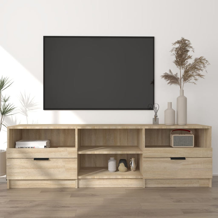 Comodă Tv, Stejar Fumuriu, 150X33,5X45 Cm, Lemn Prelucrat