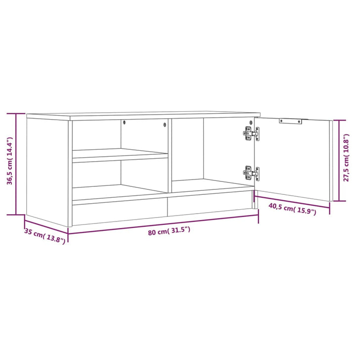 Comodă Tv, , 80X35X36,5 Cm, Lemn Prelucrat