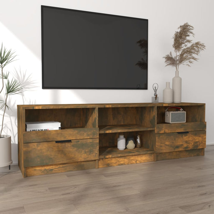 Comodă Tv, Stejar Fumuriu, 150X33,5X45 Cm, Lemn Prelucrat
