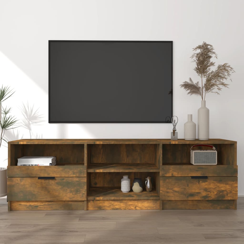 Comodă Tv, Stejar Fumuriu, 150X33,5X45 Cm, Lemn Prelucrat
