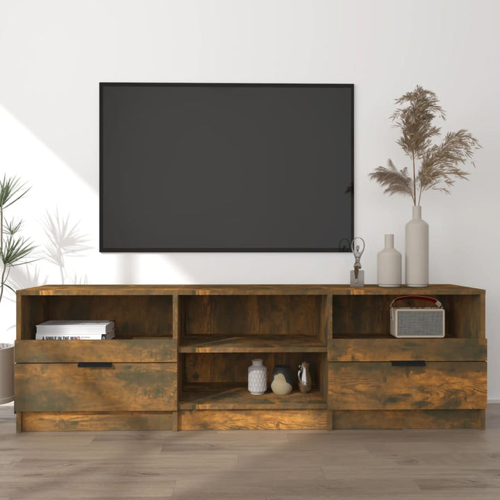 Comodă Tv, Stejar Fumuriu, 150X33,5X45 Cm, Lemn Prelucrat