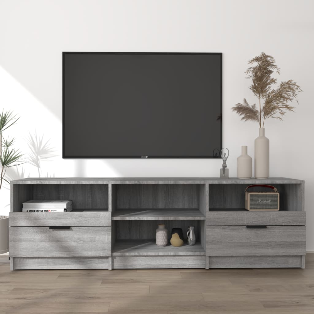 Comodă Tv, Stejar Fumuriu, 150X33,5X45 Cm, Lemn Prelucrat