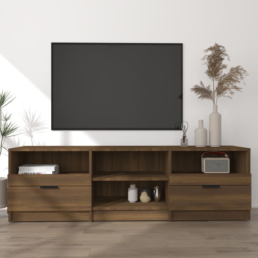 Comodă Tv, Stejar Fumuriu, 150X33,5X45 Cm, Lemn Prelucrat