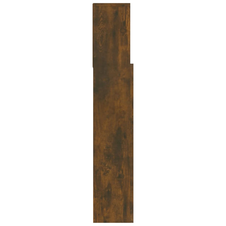 Tăblie De Pat Cu Dulap, Stejar Fumuriu, 120X19X103,5 Cm
