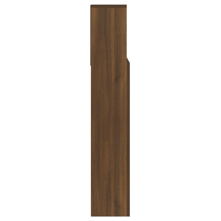 Tăblie De Pat Cu Dulap, Stejar Maro, 140X19X103,5 Cm