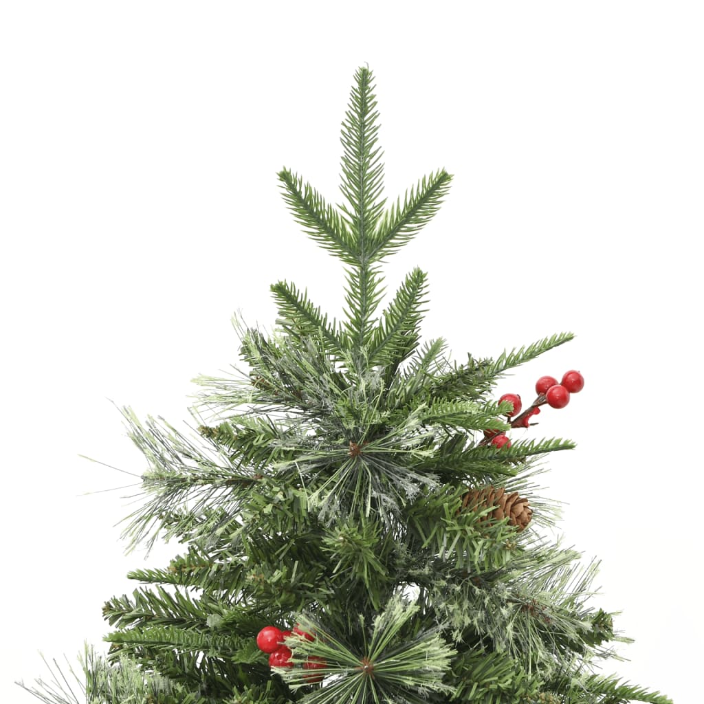 Brad De Crăciun Pre-Iluminat Conuri De Pin Verde 120 Cm Pvc/Pe