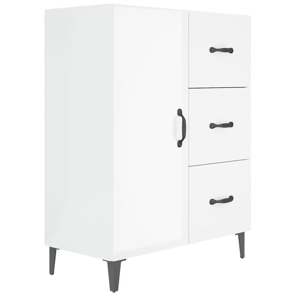 Dulap, Alb Extralucios, 69,5X34X90 Cm, Lemn Compozit