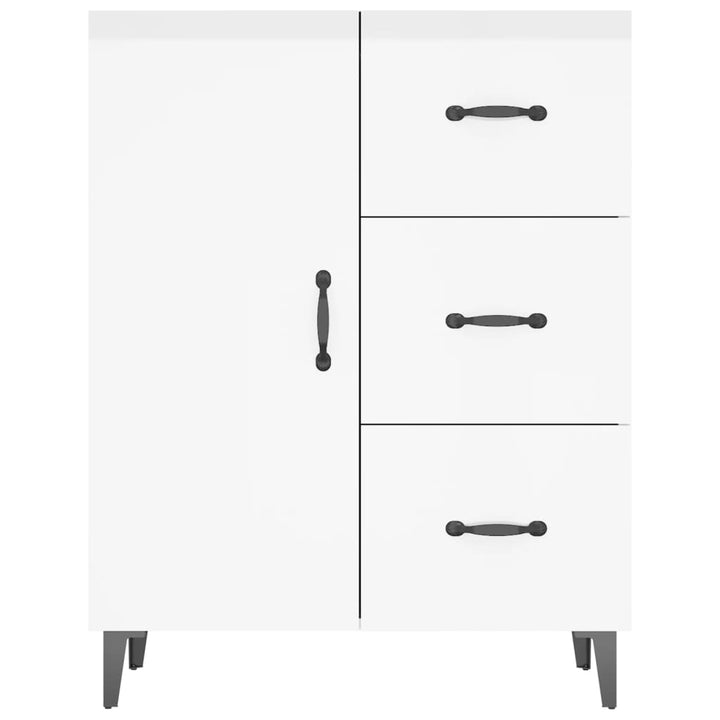 Dulap, Alb Extralucios, 69,5X34X90 Cm, Lemn Compozit