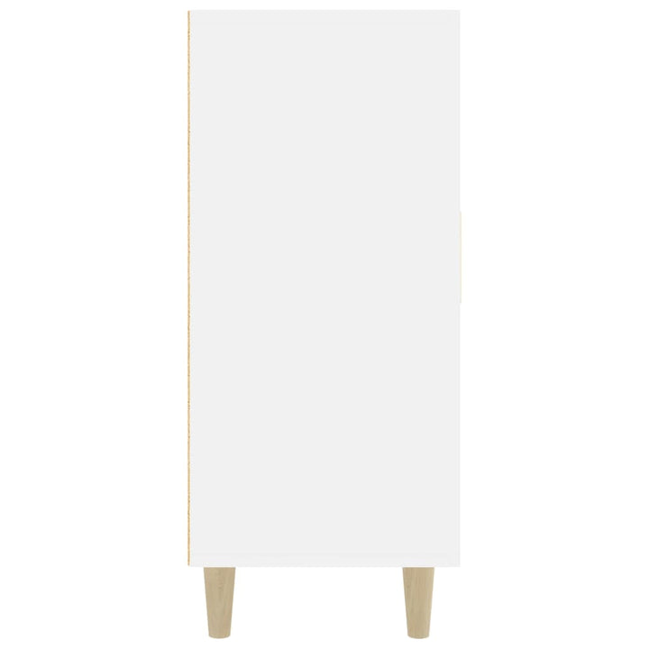 Servantă, Alb Extralucios, 90X34X80 Cm, Lemn Compozit