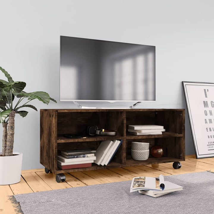 Dulap Tv Cu Rotile, , 90X35X35, Lemn Prelucrat