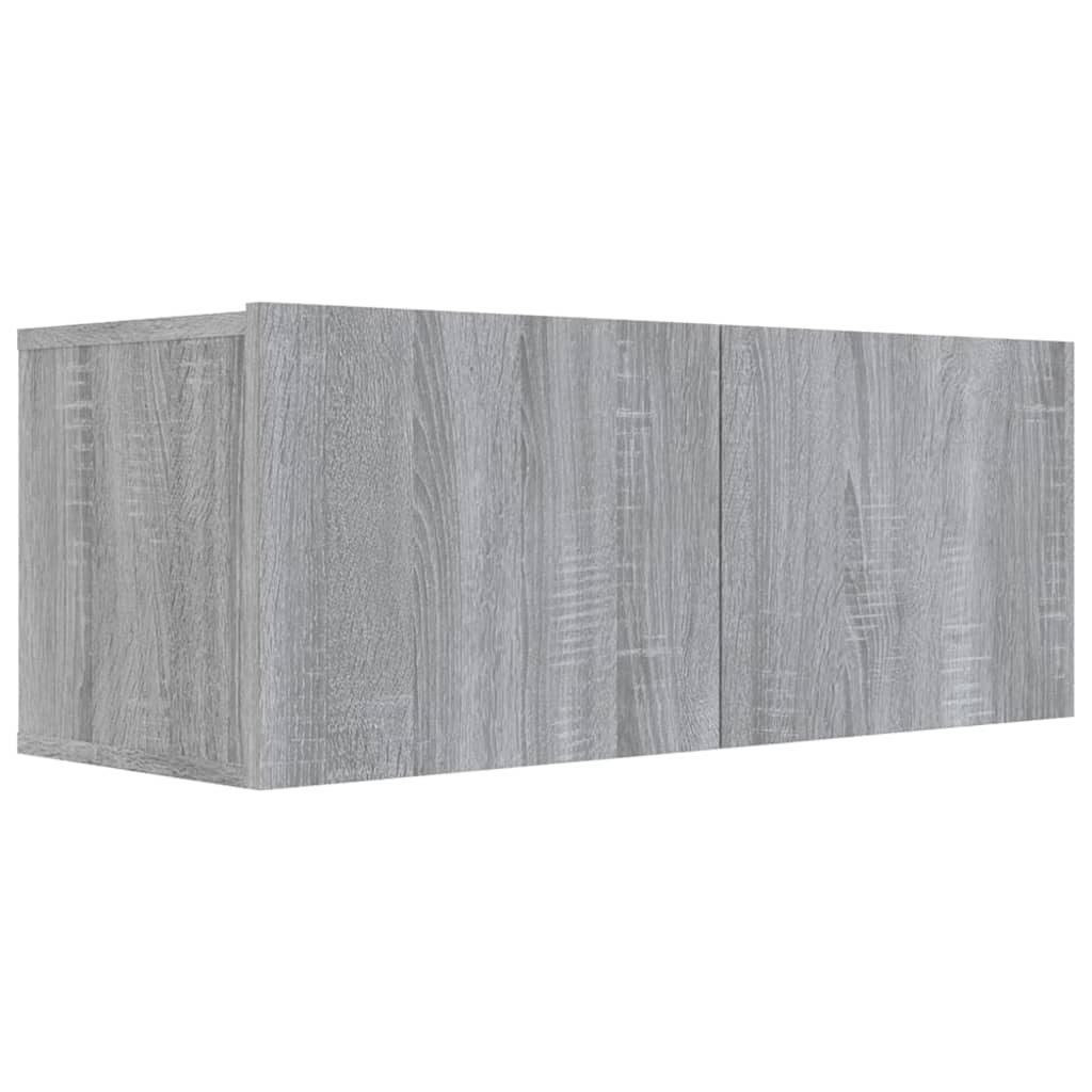 Comodă Tv, Gri Sonoma, 80X30X30 Cm, Lemn Prelucrat