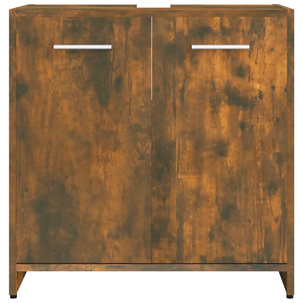 Dulap De Baie, Stejar Fumuriu, 60X33X60 Cm, Lemn Prelucrat