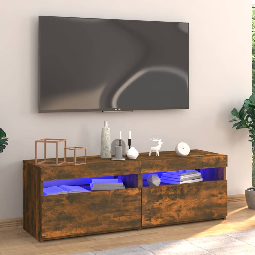 Dulap Tv Cu Led 120X35X40 Cm Lemn Prelucrat