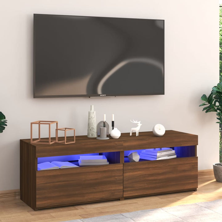 Dulap Tv Cu Led 120X35X40 Cm Lemn Prelucrat