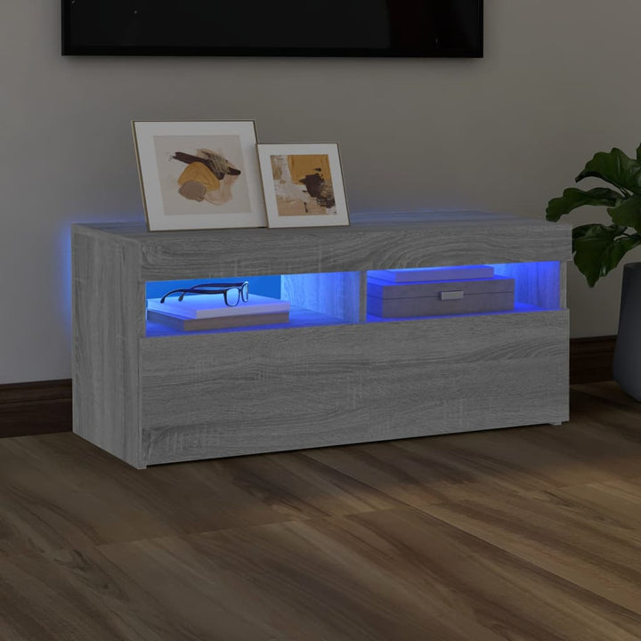 Dulap Tv Cu Led 120X35X40 Cm Lemn Prelucrat