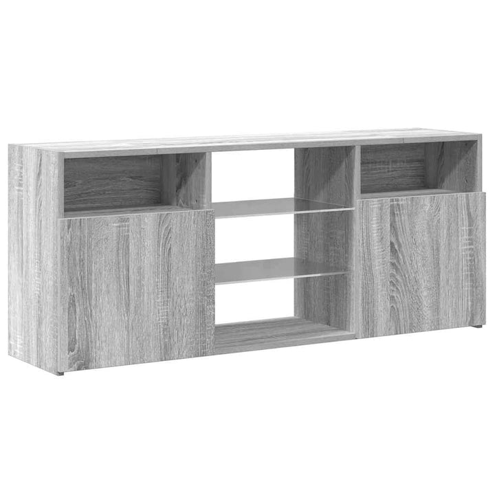 Comodă Tv Cu Lumini Led, Gri Sonoma, 120X30X50 Cm