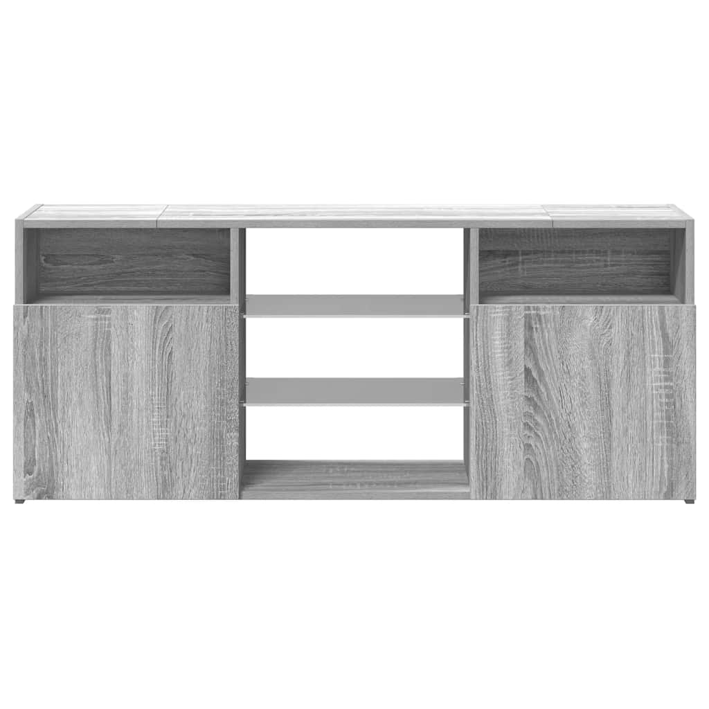 Comodă Tv Cu Lumini Led, Gri Sonoma, 120X30X50 Cm