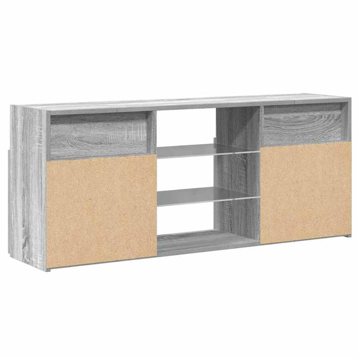 Comodă Tv Cu Lumini Led, Gri Sonoma, 120X30X50 Cm