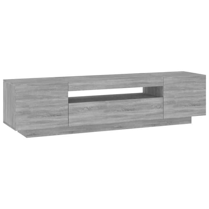 Comodă Tv Cu Lumini Led, Gri Sonoma, 160X35X40 Cm