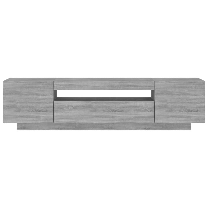 Comodă Tv Cu Lumini Led, Gri Sonoma, 160X35X40 Cm