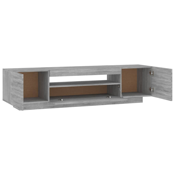 Comodă Tv Cu Lumini Led, Gri Sonoma, 160X35X40 Cm