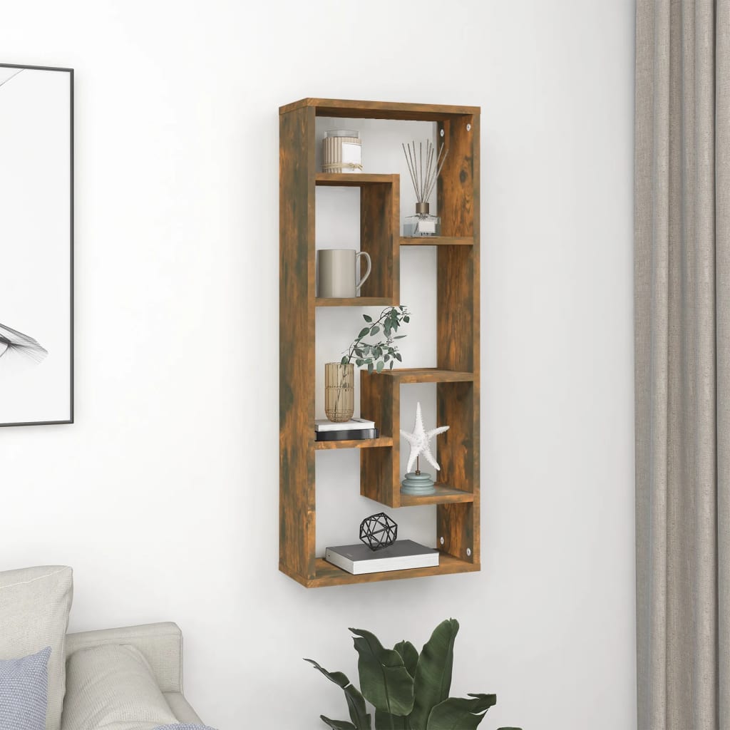 Raft De Perete, Stejar Maro, 36X16X90 Cm, Lemn Compozit