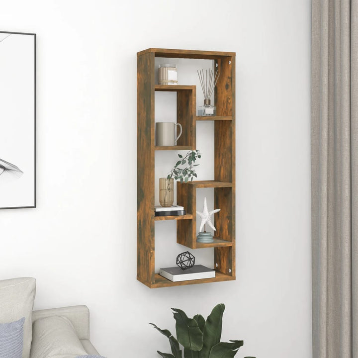 Raft De Perete, Stejar Maro, 36X16X90 Cm, Lemn Compozit