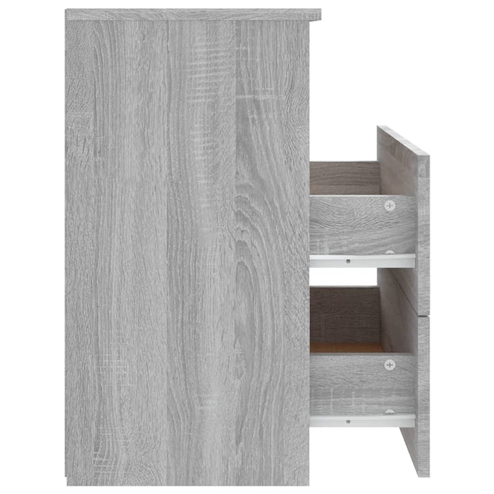 Noptiere, 2 Buc., Gri Sonoma, 50X32X60 Cm