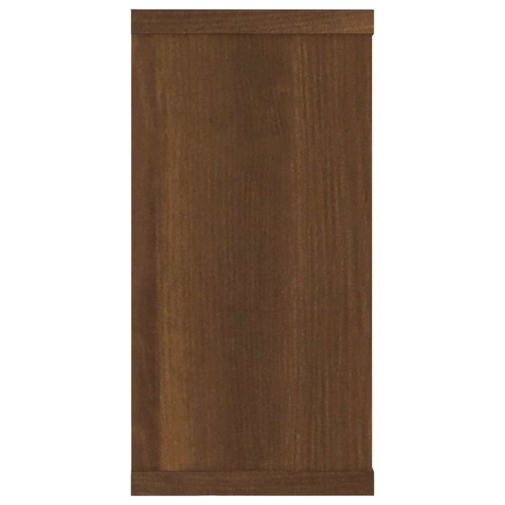 Rafturi De Perete Cub, 2 Buc., Stejar Maro 100X15X30 Cm Lemn