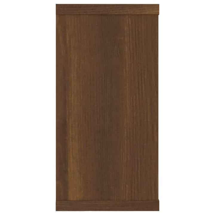 Rafturi De Perete Cub, 2 Buc., Stejar Maro 100X15X30 Cm Lemn