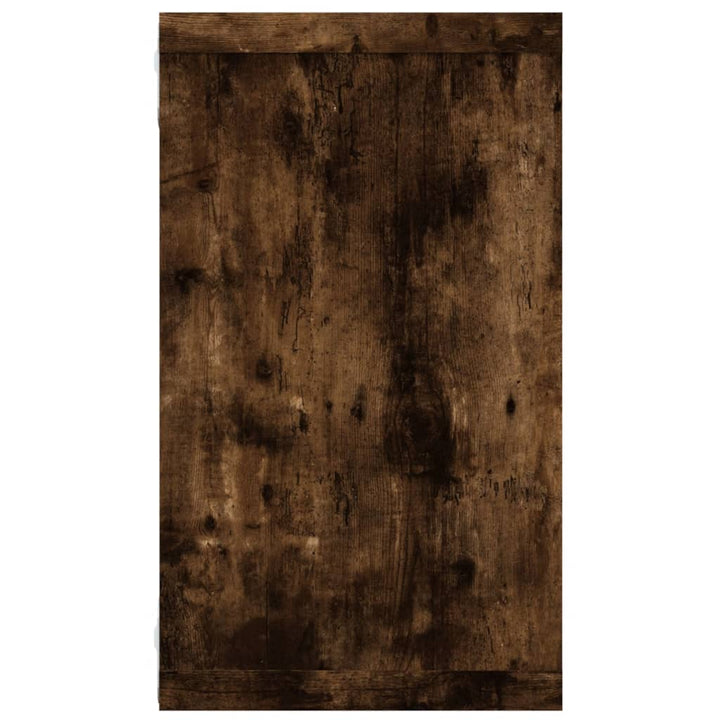 Rafturi De Perete Cub, 4 Buc. Stejar Fumuriu 80X15X26,5 Cm Lemn