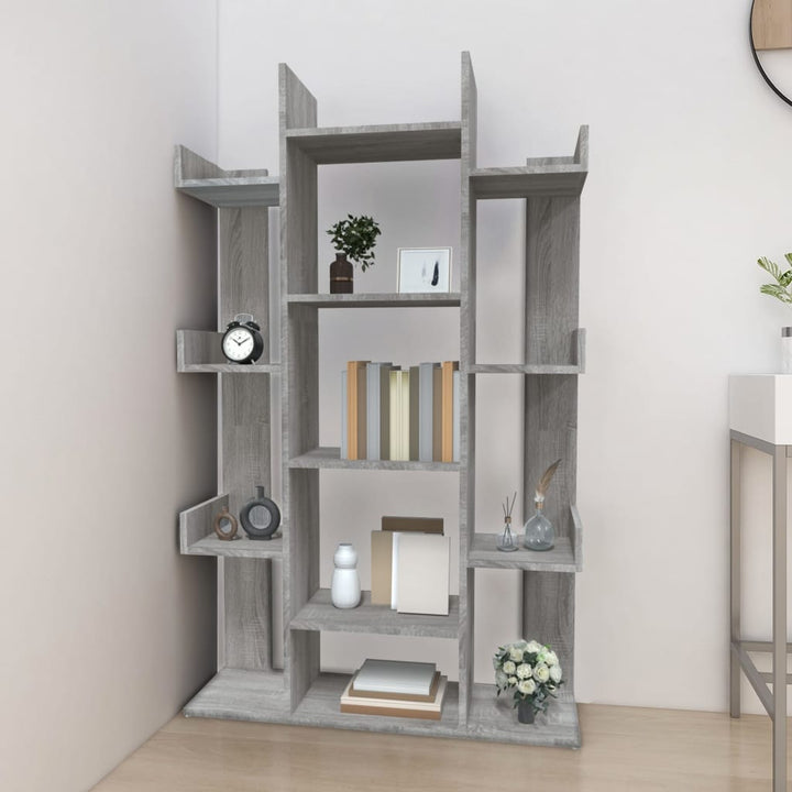 Bibliotecă, Gri Sonoma, 86X25,5X140 Cm, Lemn Prelucrat