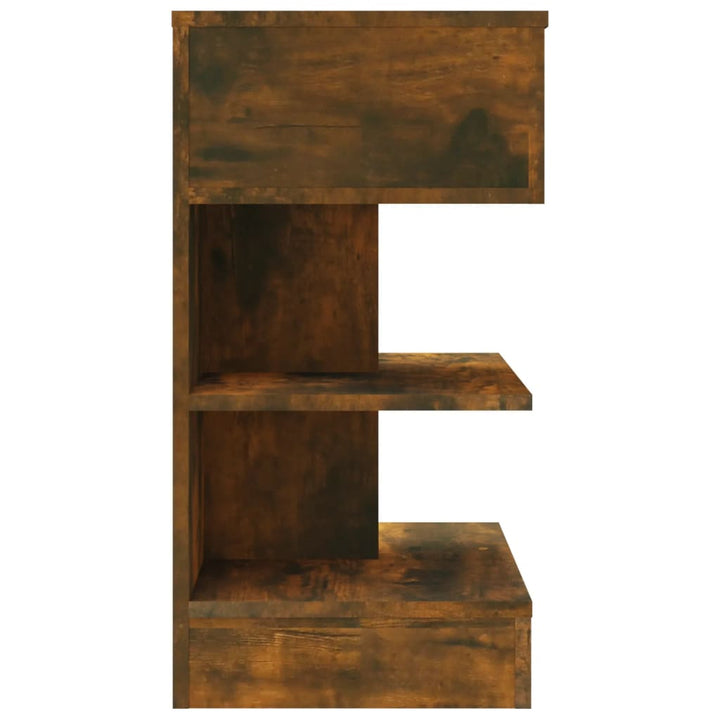 Noptiere, 2 Buc., Stejar Fumuriu, 40X35X65 Cm, Lemn Prelucrat