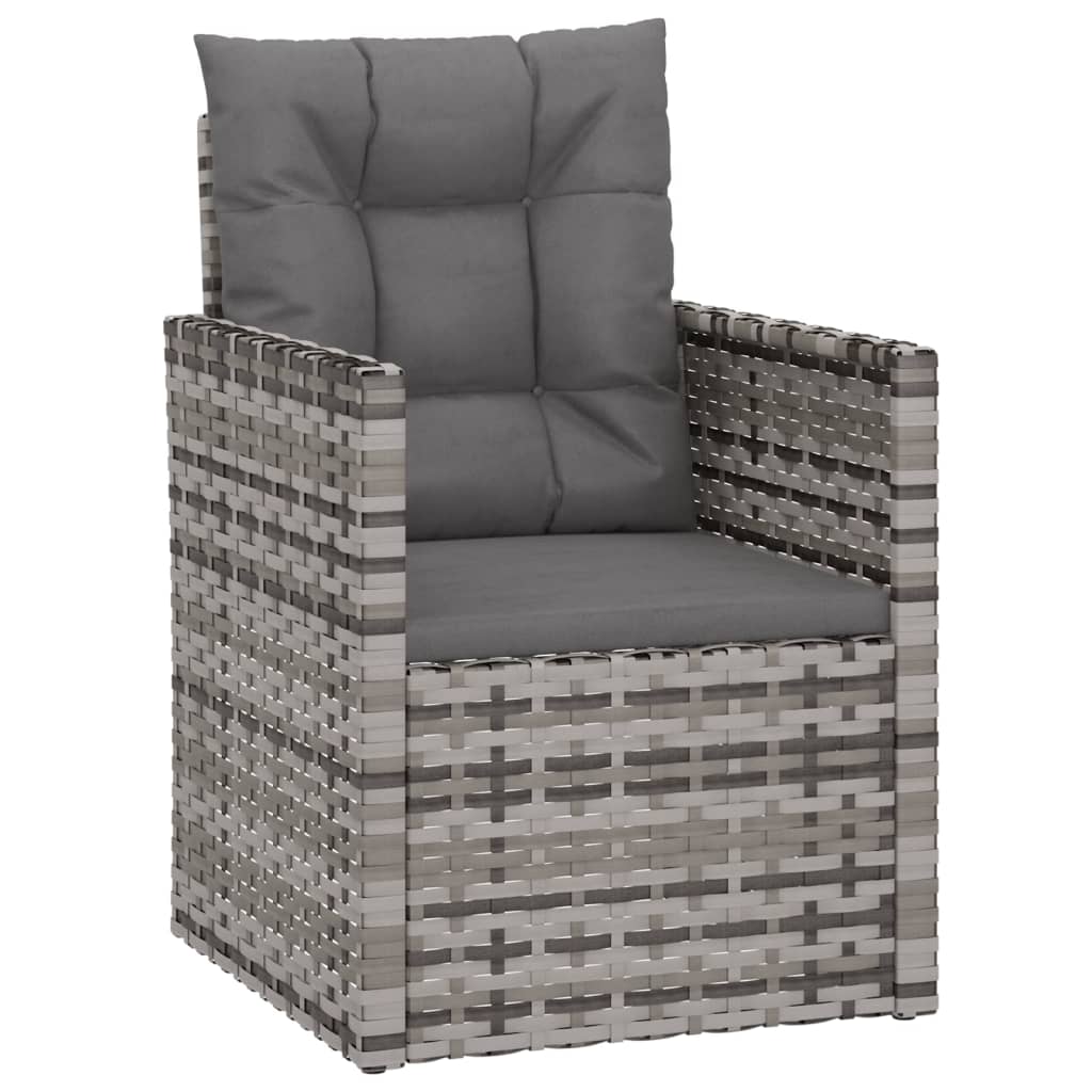 Set Mobilier De Exterior Cu Perne, 3 Piese, , Poliratan