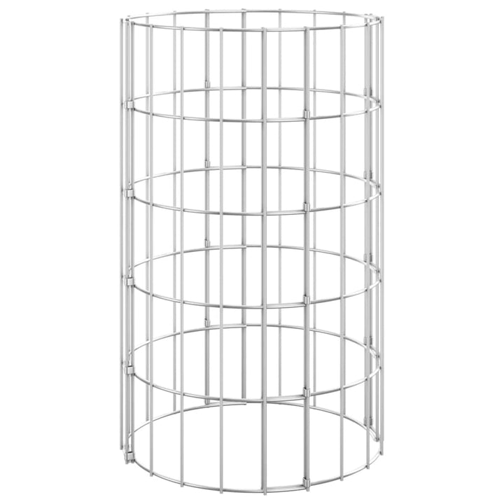 Stâlp De Gabion, Ø30X50 Cm, Oțel Galvanizat, Circular