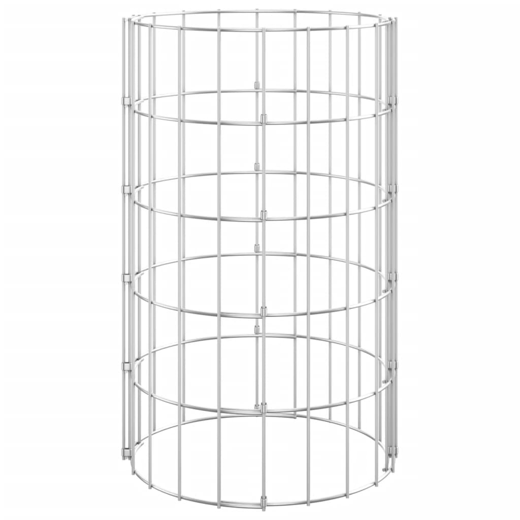 Stâlp De Gabion, Ø30X50 Cm, Oțel Galvanizat, Circular