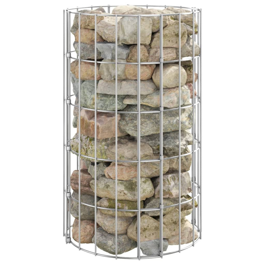 Stâlp De Gabion, Ø30X50 Cm, Oțel Galvanizat, Circular