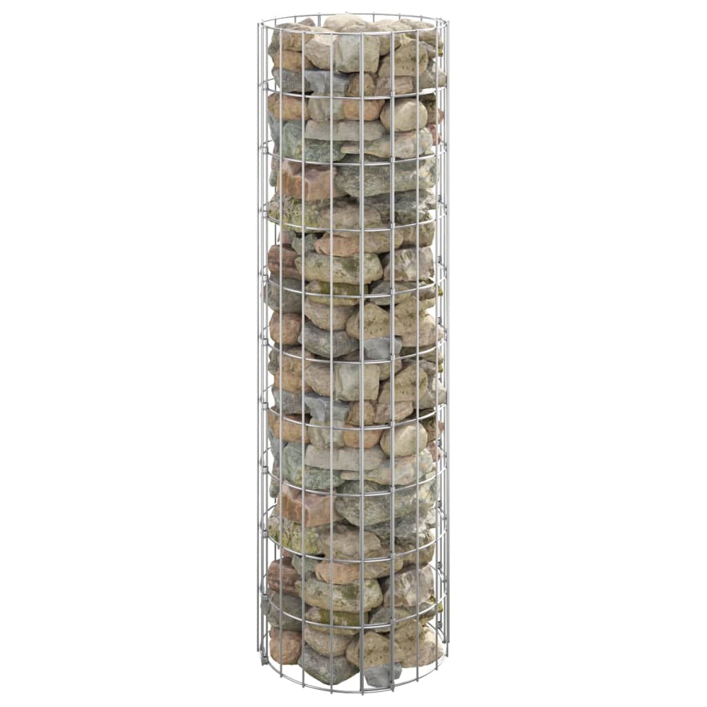 Stâlp De Gabion, Ø30X50 Cm, Oțel Galvanizat, Circular