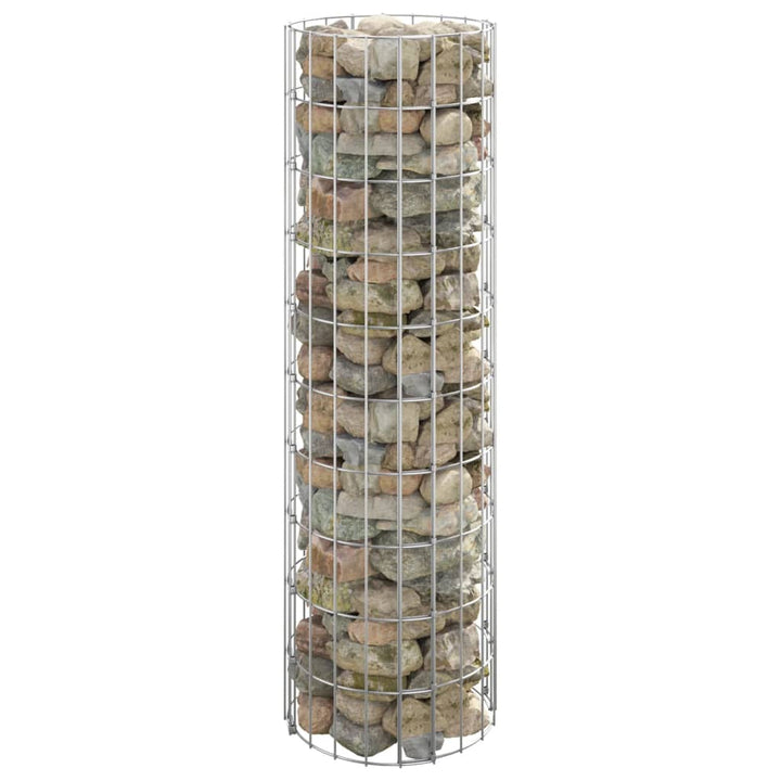 Stâlp De Gabion, Ø30X50 Cm, Oțel Galvanizat, Circular