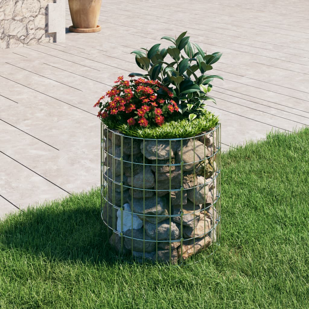 Stâlp De Gabion, Ø30X50 Cm, Oțel Galvanizat, Circular